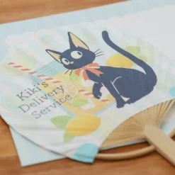 Maison Ghibli Accessories-Bamboo Fan & Letter Set Jiji With Lemon - Kiki'S Delivery Service
