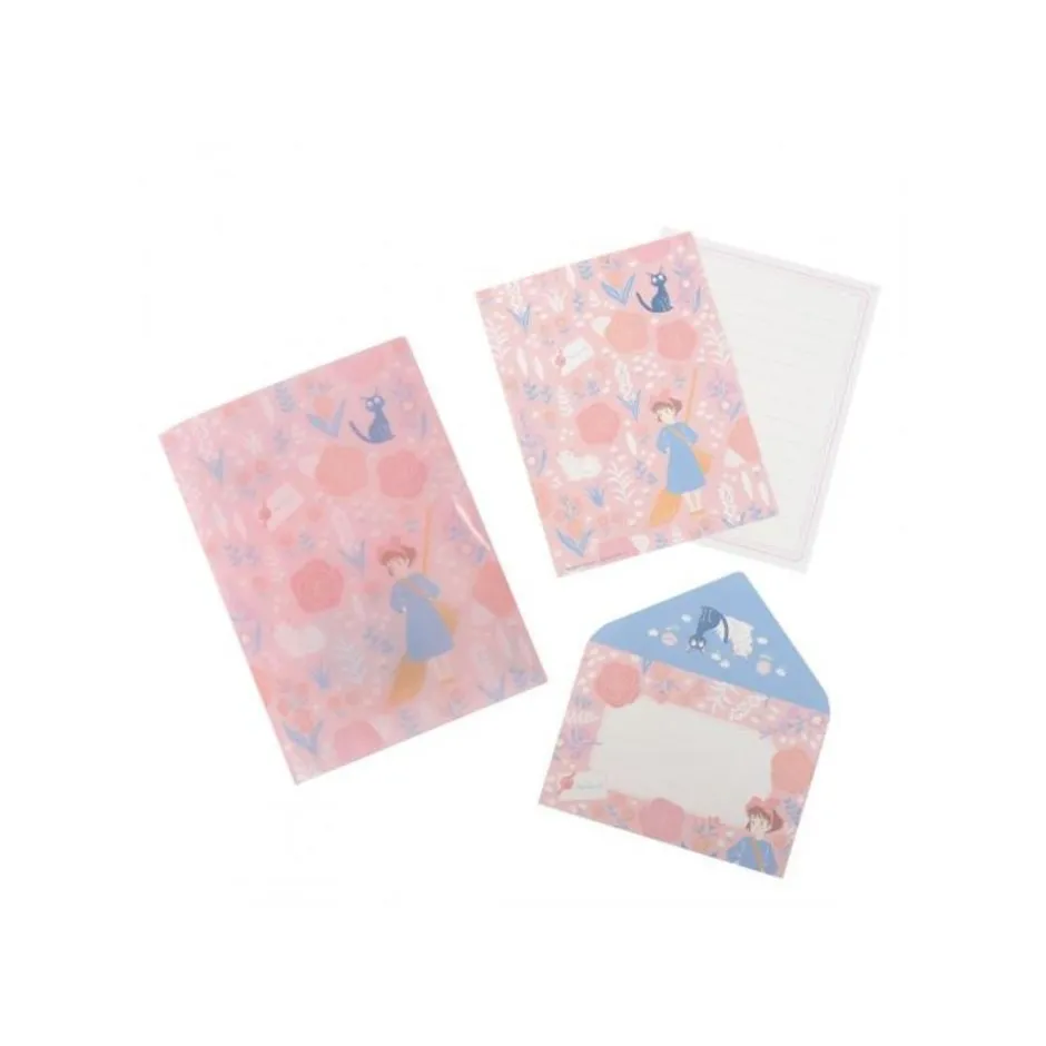 Maison Ghibli Postcards And Letter Papers-Clear Folder & Letter Set Kiki'S Garden - Kiki'S Delivery Service