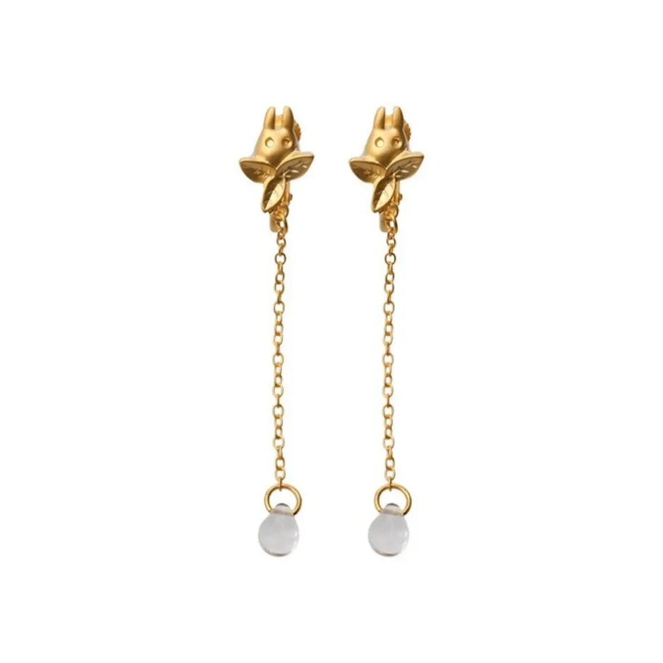 Maison Ghibli Jewellery-Clipped Earrings Small Totoro Drop Series - My Neighbor Totoro