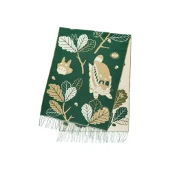 Maison Ghibli Outfits-Dark Green Stole Oak Leaves - My Neighbor Totoro