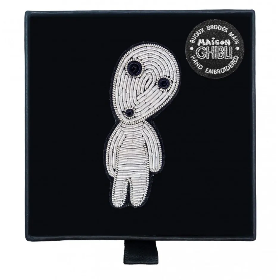 Maison Ghibli Pins-Embroidered Jewel Brooch Walking Kodama - Princess Mononoke