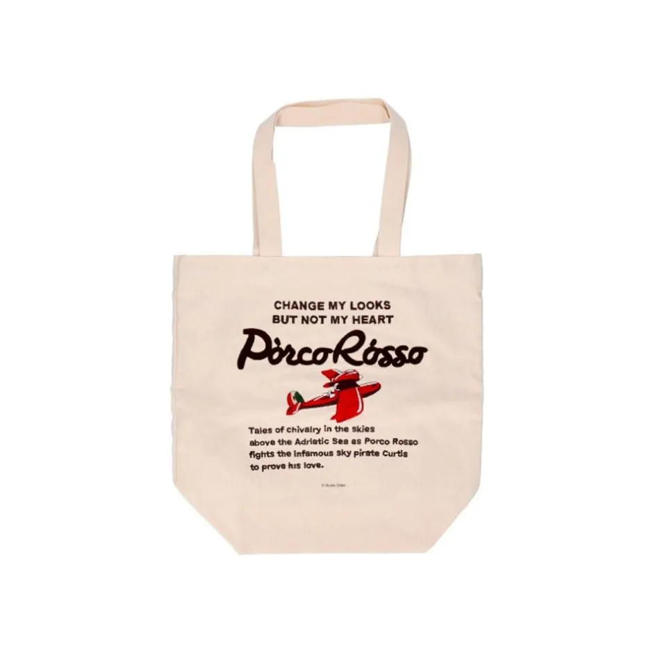 Maison Ghibli Bags-Embroidery Canvas Tote Bag Savoia - Porco Rosso