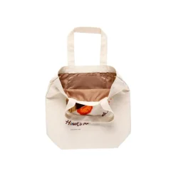 Maison Ghibli Bags-Embroidery Canvas Tote Bag Calcifer In A Hurry - Howl'S Moving Castle