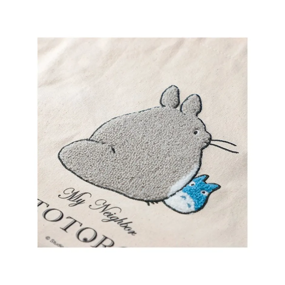 Maison Ghibli Bags-Embroidery Canvas Tote Bag Walking Away - My Neighbor Totoro