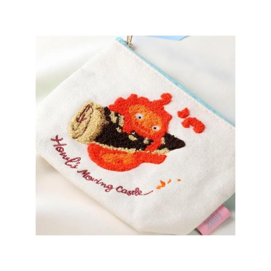 Maison Ghibli Storage-Embroidery Pouch Calcifer - Howl'S Moving Castle