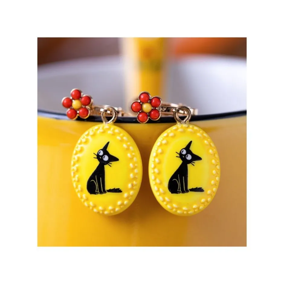 Maison Ghibli Jewellery-Fancy Yellow Earrings With Clips Jiji - Kiki'S Delivery Service