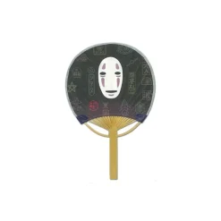 Maison Ghibli Accessories-Japanese Bamboo Fan No Face And Signboard - Spirited Away