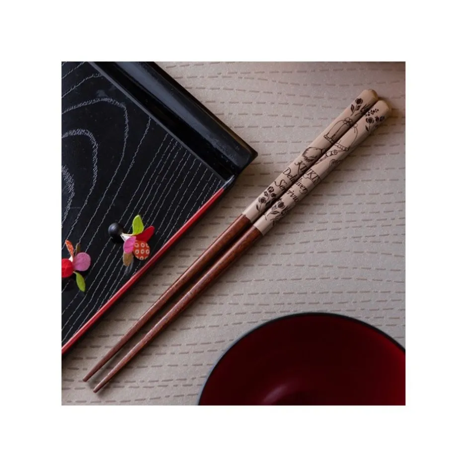 Maison Ghibli Kitchenware-Lacquered Chopsticks 21Cm Sketches Brown - Kiki'S Delivery Service