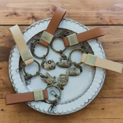 Maison Ghibli Keychains-Leather Key Chain Robot - Castle In The Sky