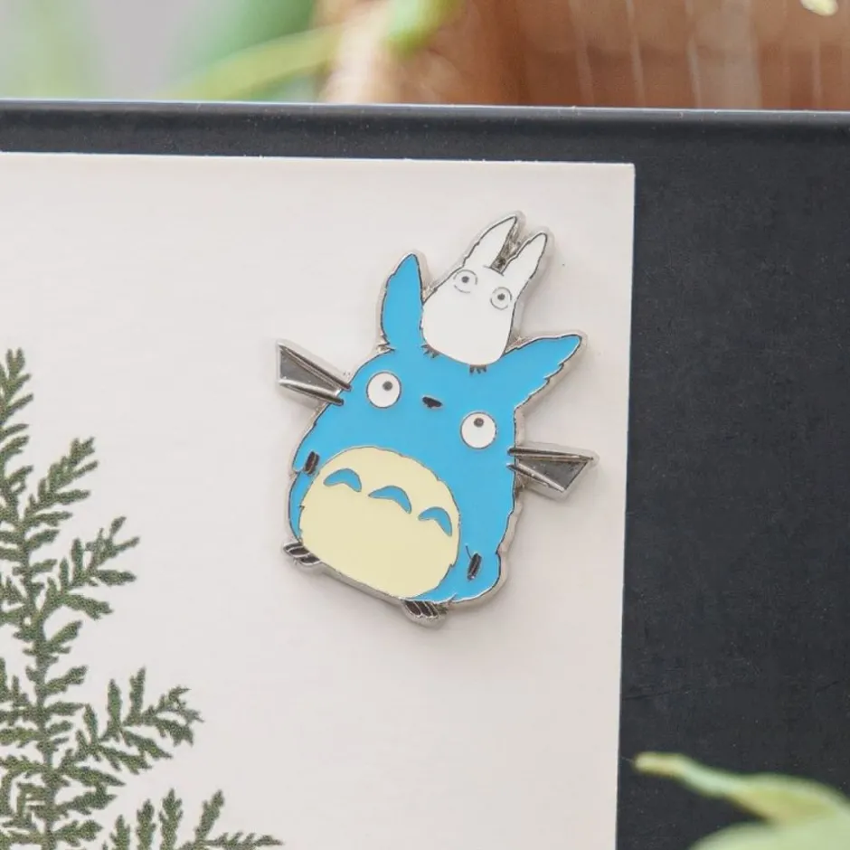 Maison Ghibli Magnets-Magnet Middle & Small Totoro On The Head - My Neighbor Totoro