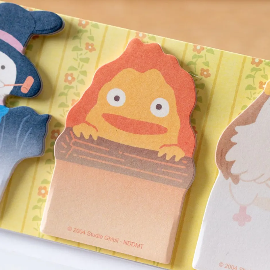 Maison Ghibli Small Equipment-Memo Set Calcifer, Heen & Navet - Howl'S Moving Castle