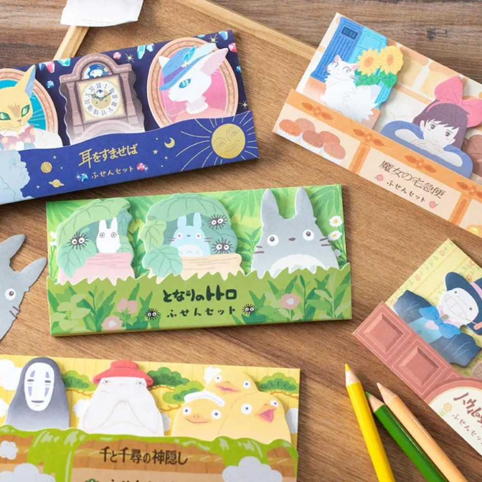 Maison Ghibli Small Equipment-Memo Set Calcifer, Heen & Navet - Howl'S Moving Castle