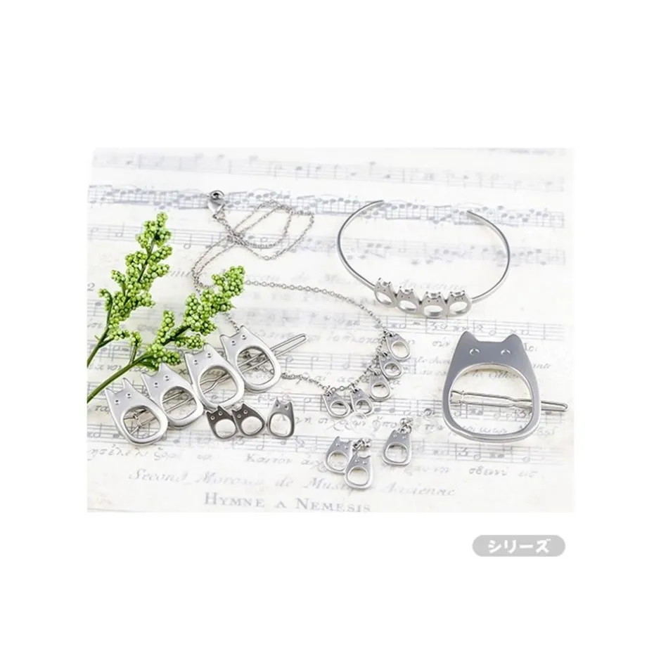 Maison Ghibli Jewellery-Metal Hair Clip White Totoro - My Neighbor Totoro