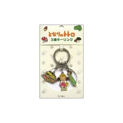 Maison Ghibli Keychains-Metal Key Chain Catbus 3 Characters - My Neighbor Totoro