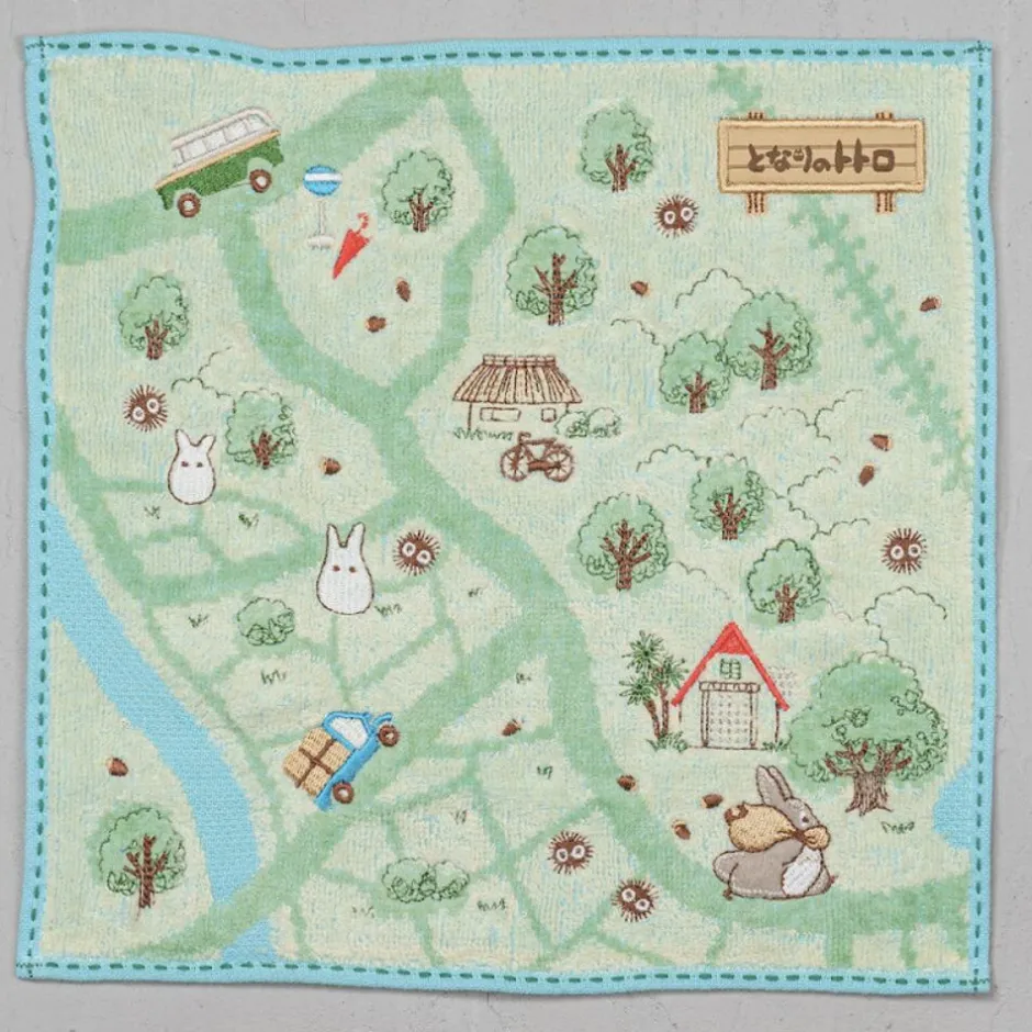Maison Ghibli Household Linen-Mini Towel Hiking Map 25X25 Cm - My Neighbor Totoro