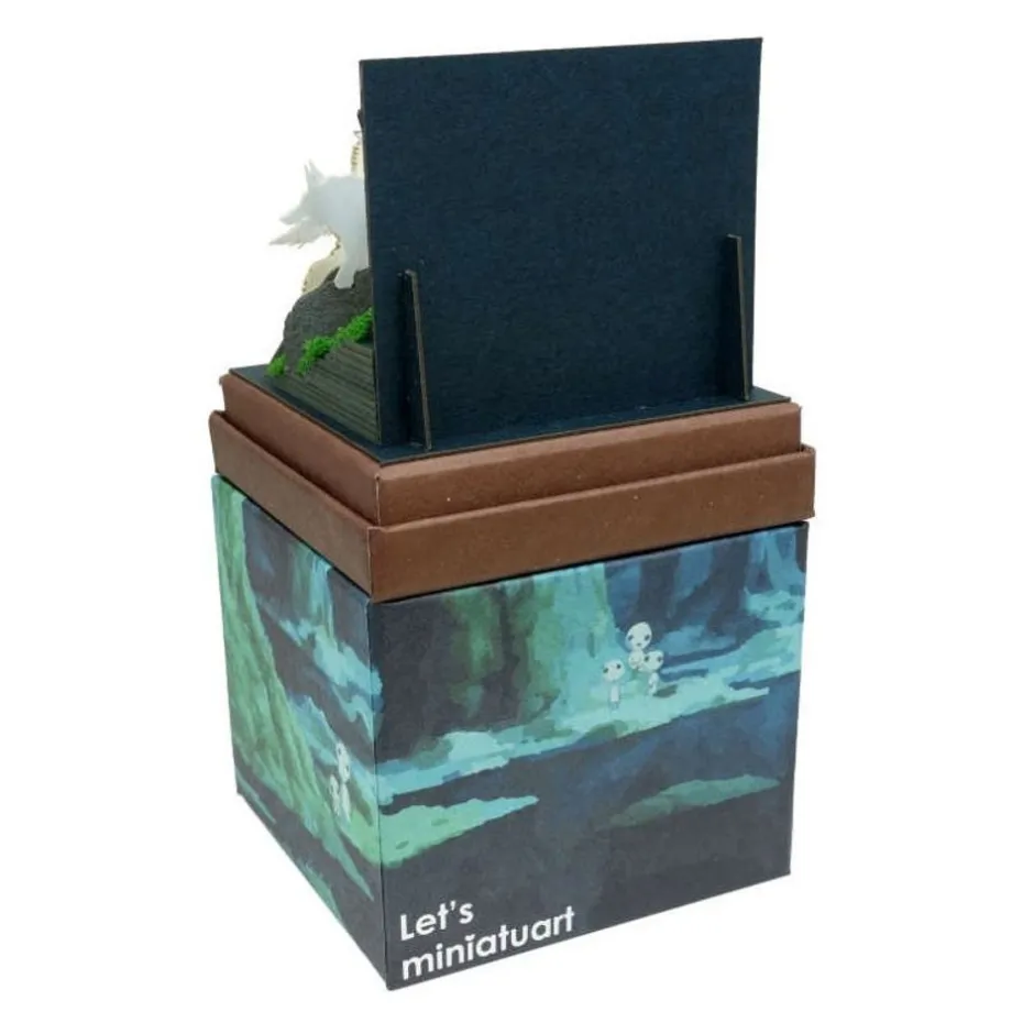 Maison Ghibli Arts And Crafts-Paper Craft San And Moro Under The Moon - Princess Mononoke