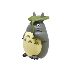 Maison Ghibli Toys-Pull Back Collection Totoro With A Leaf Umbrella - My Neighbour Totor