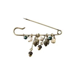 Maison Ghibli Accessories-Safety Pin Brooch Totoro & Leaves - My Neighbor Totoro