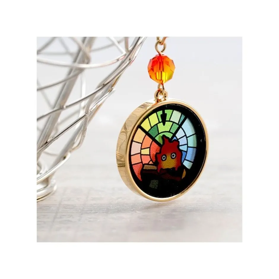 Maison Ghibli Jewellery-Stained Glass Series - Earrings Calcifer- Howl'S Moving Castle