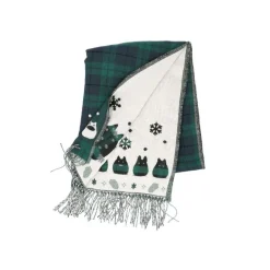 Maison Ghibli Outfits-Stole With Button Totoro Check Pattern - My Neighbor Tororo