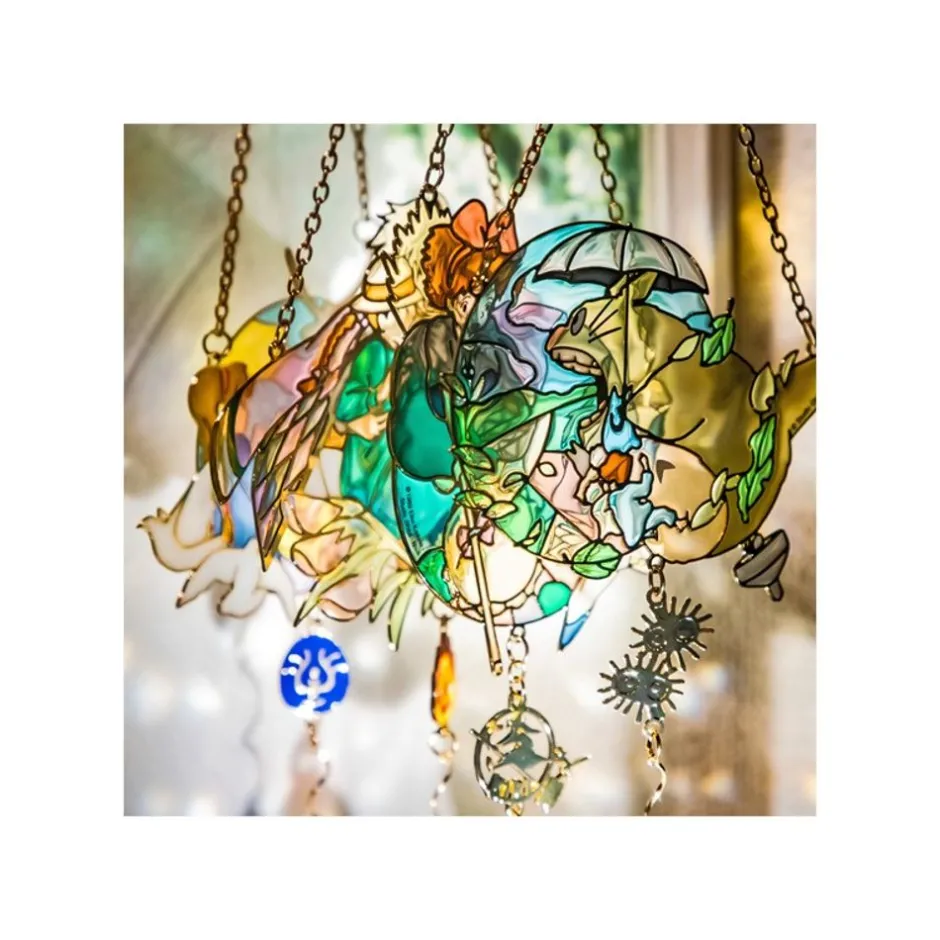 Maison Ghibli Decoration-Sun Catcher Stained Glass Sheeta & Pazu - Castle In The Sky