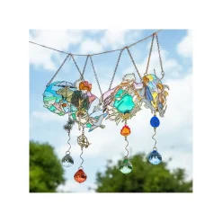 Maison Ghibli Decoration-Sun Catcher Stained Glass Sheeta & Pazu - Castle In The Sky