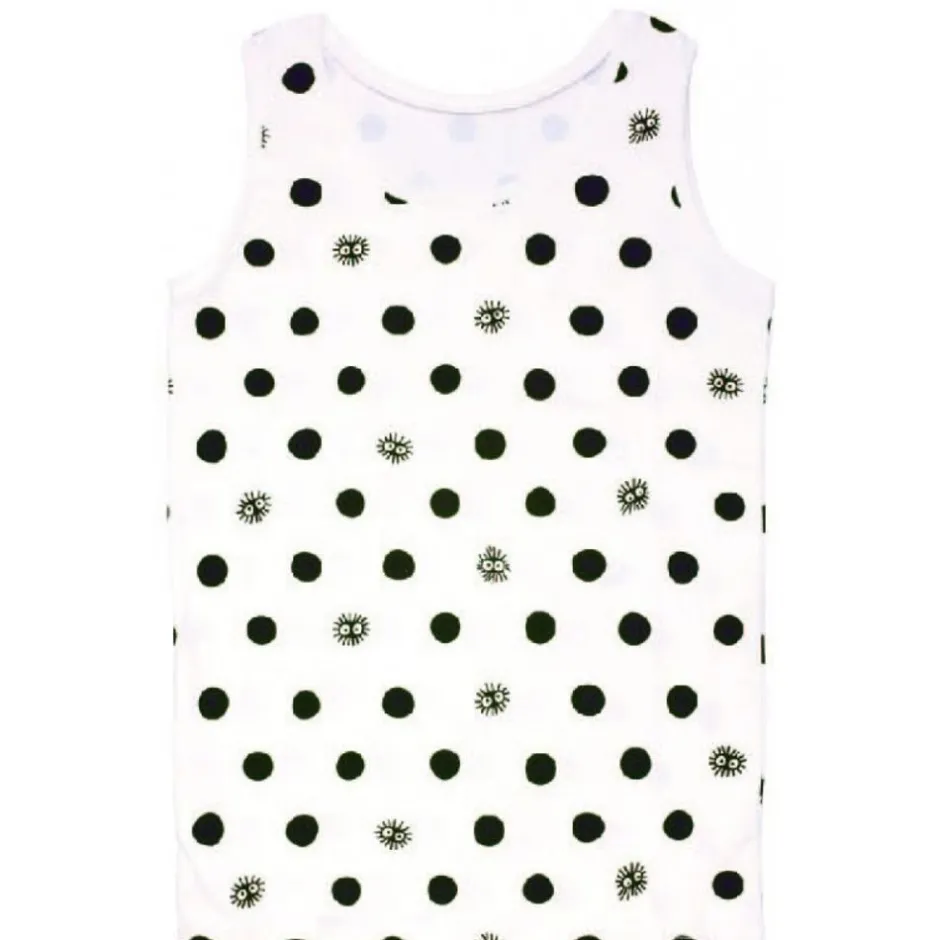 Maison Ghibli Outfits-Tank Top Totoro Kurosuke White Dots (Women)-My Neighbor Totoro
