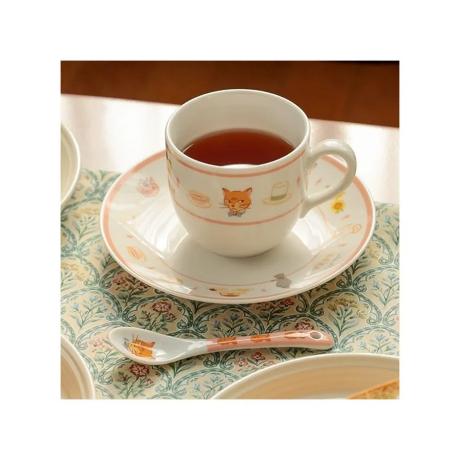 Maison Ghibli Kitchenware-Tea Time & Cat Cup - The Cat Returns