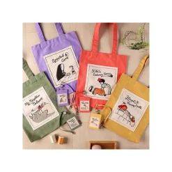 Maison Ghibli Bags-Tote Bag Calcifer & Heen - Howl'S Moving Castle