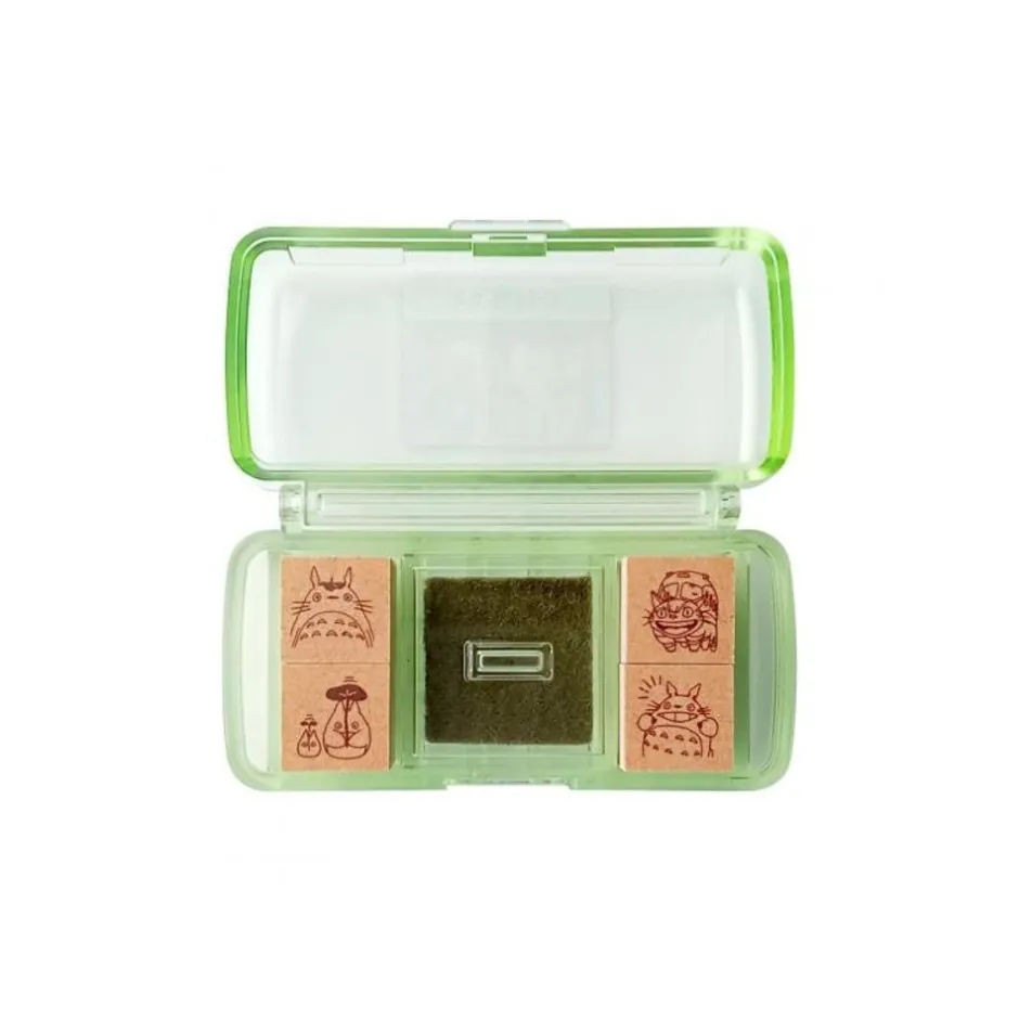 Maison Ghibli Small Equipment-Totoro & Catbus Mini Stamp Set Green - My Neighbor Totoro