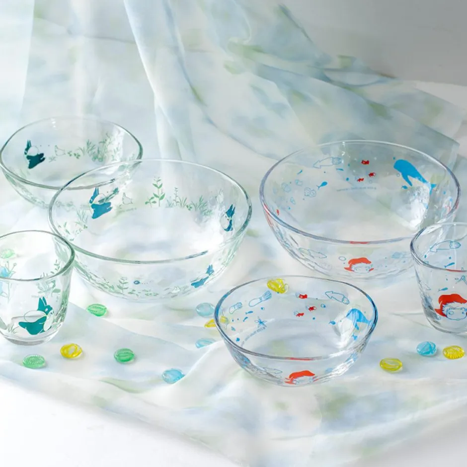 Maison Ghibli Kitchenware-Transparent Bowl 13Cm Chasing - My Neighbor Totoro