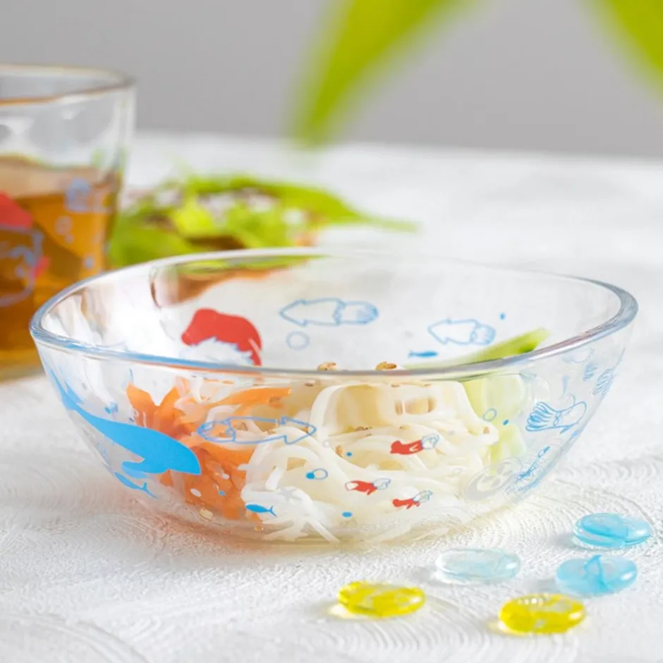 Maison Ghibli Kitchenware-Transparent Bowl 13Cm Ponyo Under The Sea - Ponyo On The Cliff