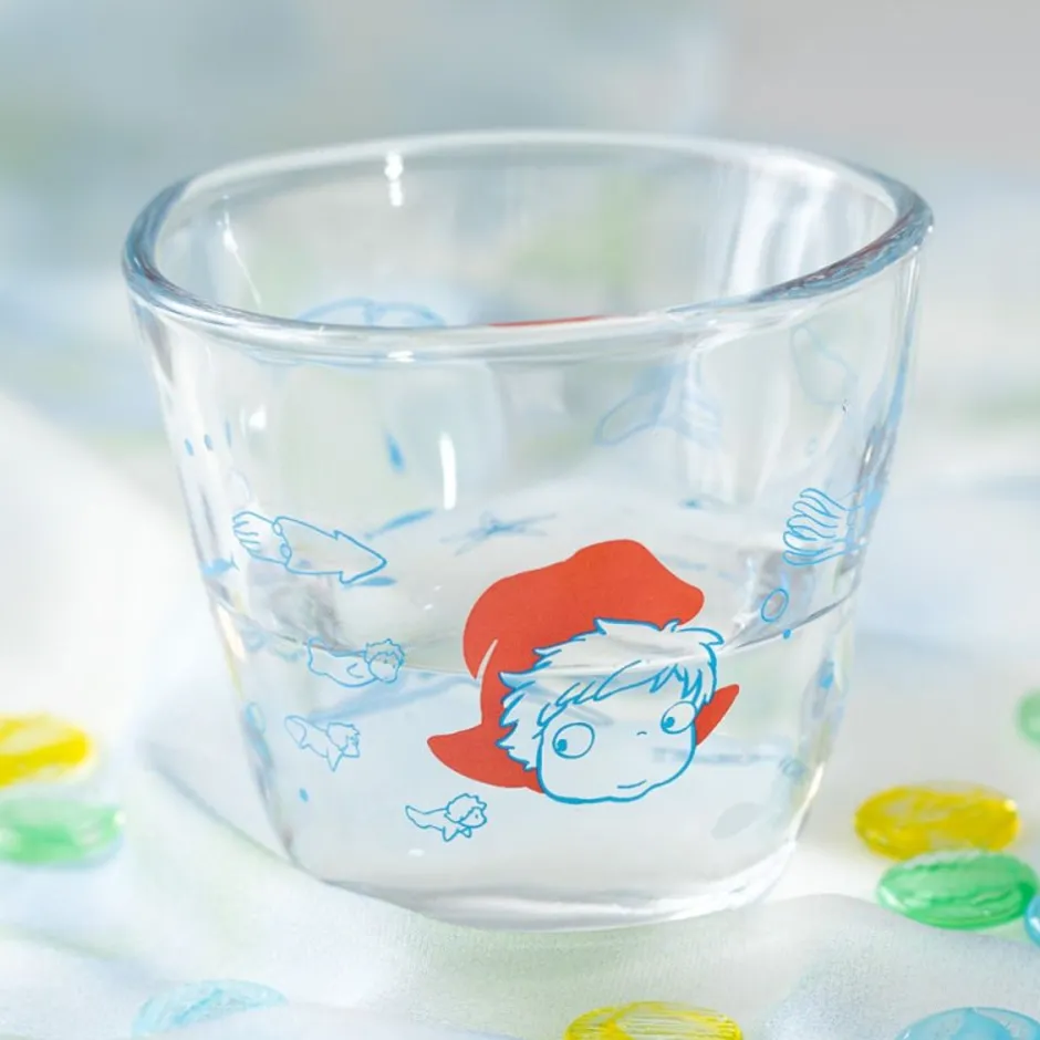 Maison Ghibli Kitchenware-Transparent Glass Ponyo Under The Sea - Ponyo On The Cliff