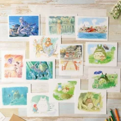 Maison Ghibli Postcards And Letter Papers-Watercolour Greeting Cards 24 X 15,8 Cm Ashitaka And Yakul - Princess